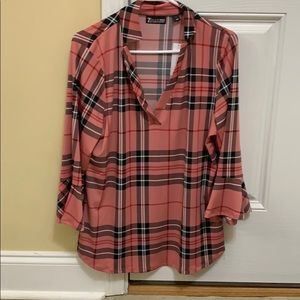 7th Avenue Women’s plaid blouse